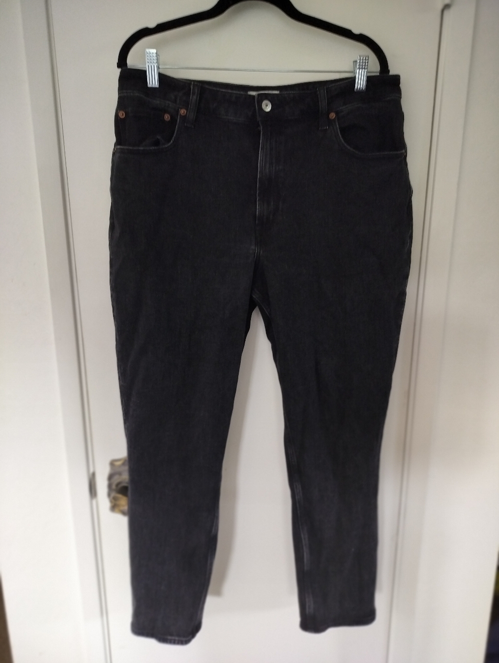 Abercrombie & Fitch "Curve Love" High Rise Skinny Jeans 32 (14) Black